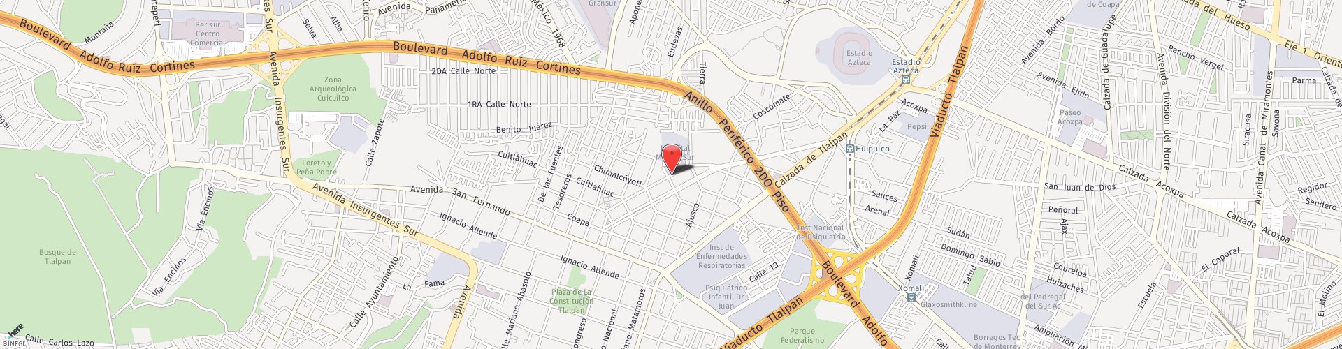 Location Map: Puente de Piedra #150 Torre B Mexico City, DF 14050